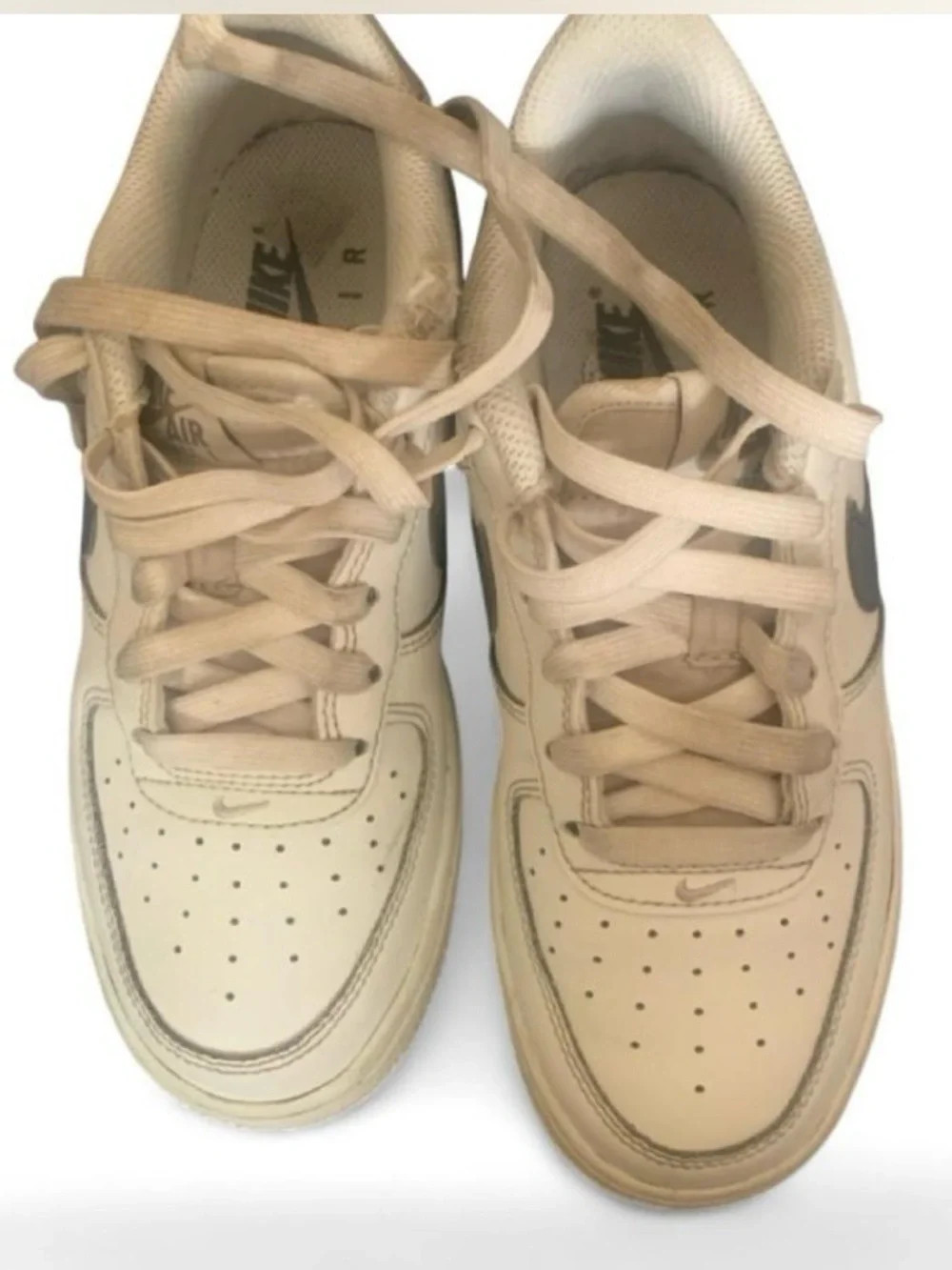 Nike Air Force 1 white trainers youth size 3 shoes school everyday